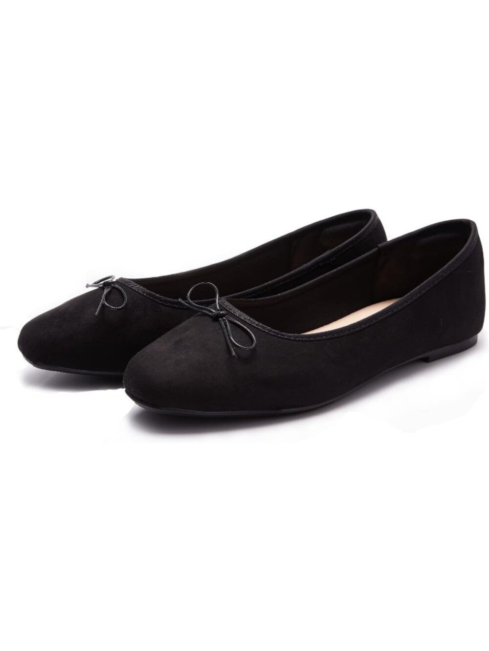 Women's A Black1 Round Toe Ballet Flats Comfortable Bow Casual Dressy Flat Shoes